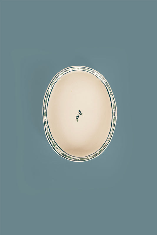 Large Green Oval Plate