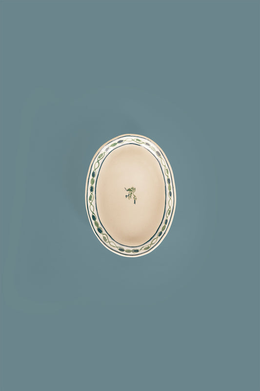 Small Green Oval Plate