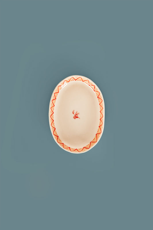 Small Red Oval Plate