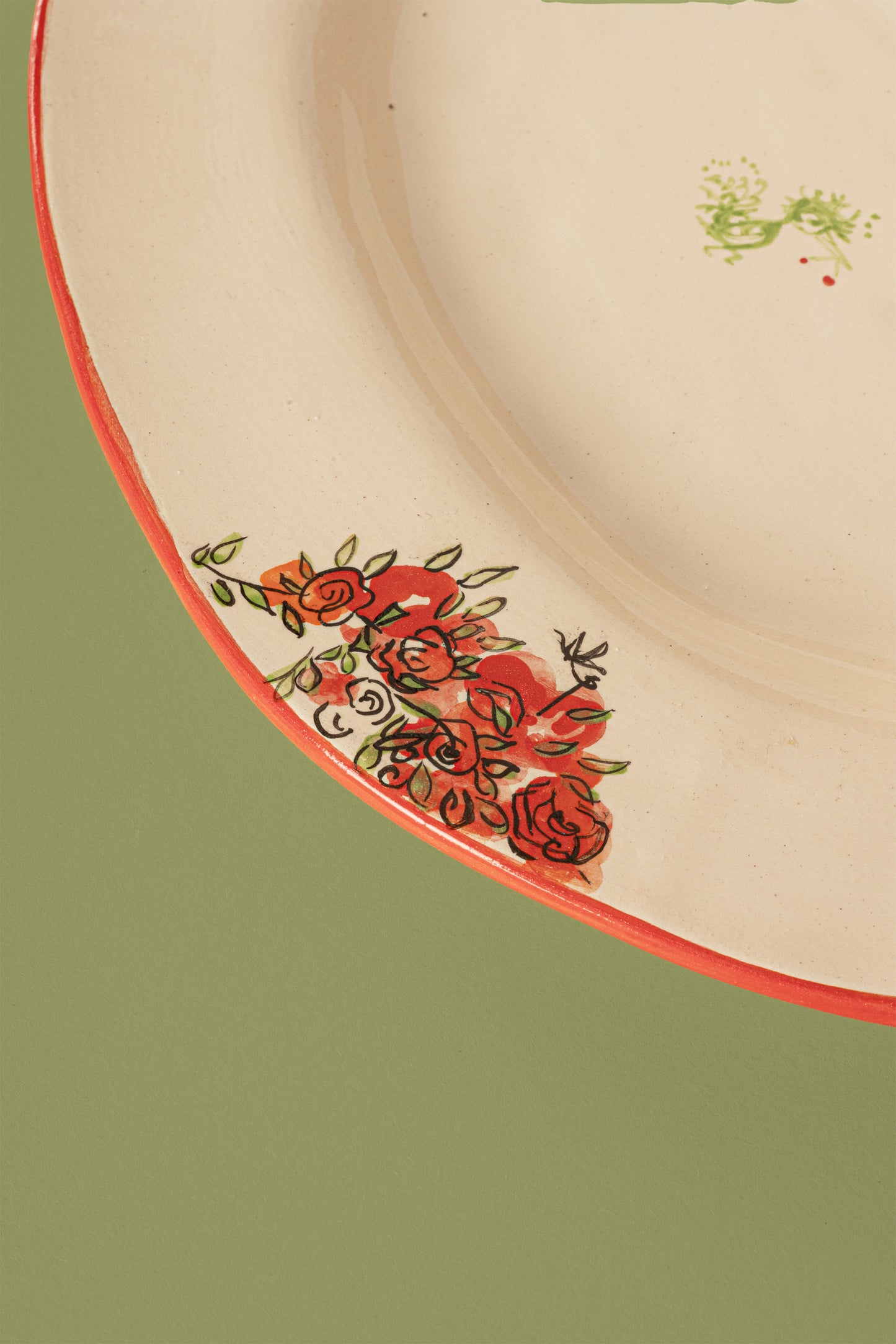Large Oval Plate "Kutaisi Roses"