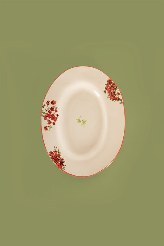Small Oval Plate "Kutaisi Roses"