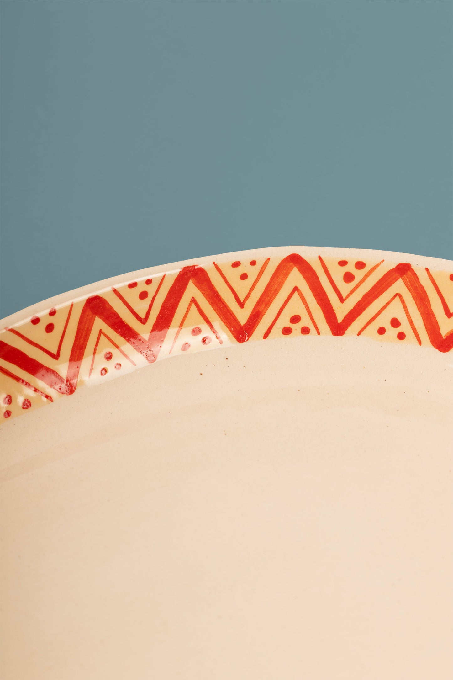 Large Red Oval Plate