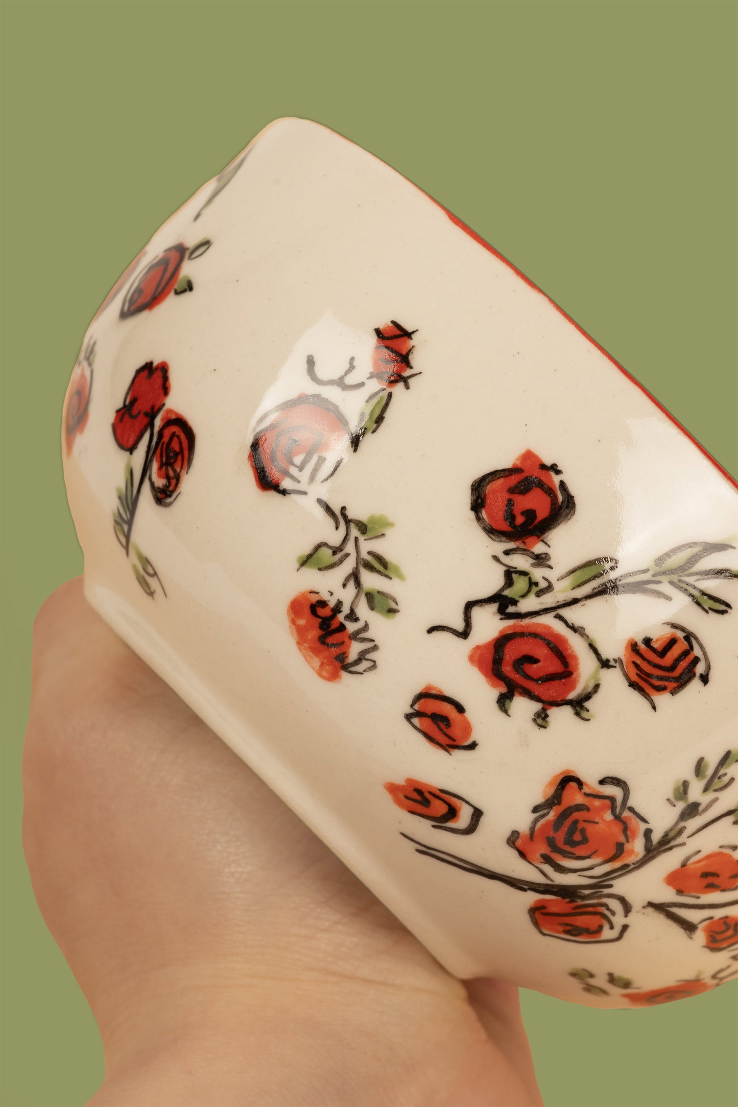 Large Bowl "Kutaisi Roses"