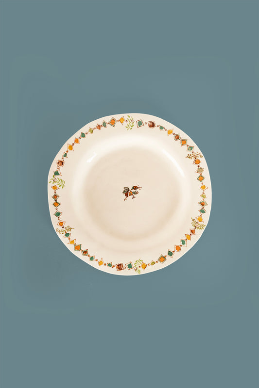 Large Yellow Round Plate