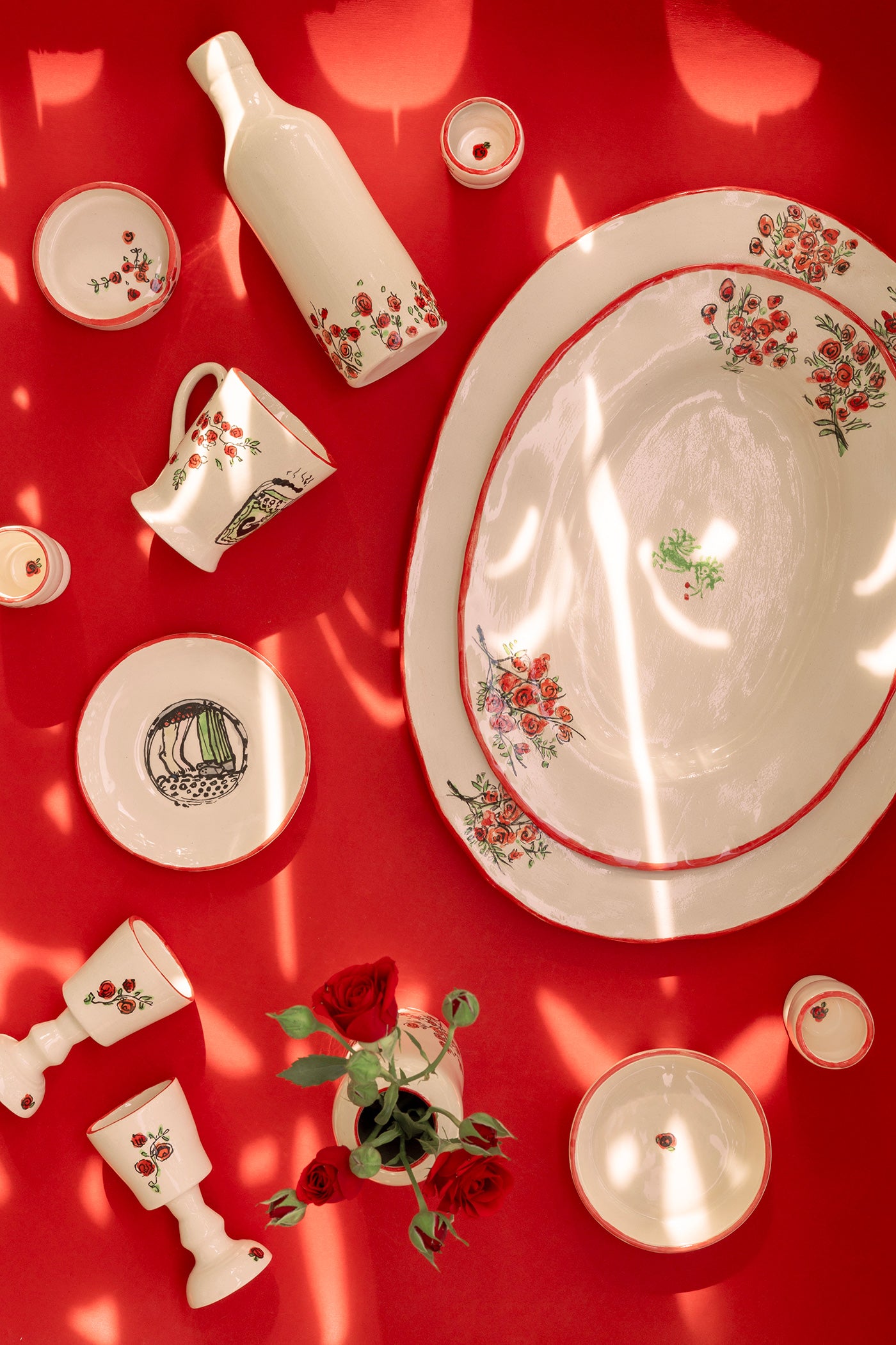 Small Oval Plate "Kutaisi Roses"